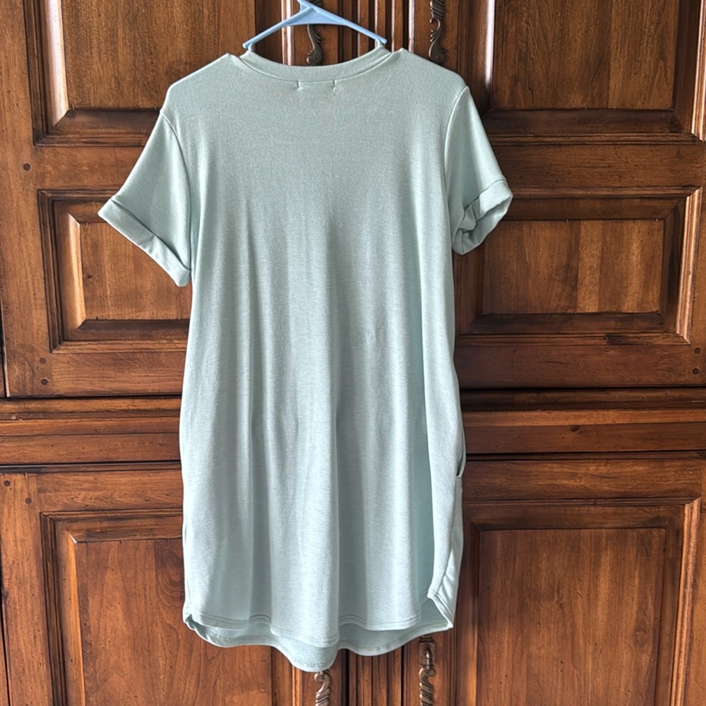 Cherish Mint Crewneck Tee Dress - NWOT - Medium - Picture 5 of 5